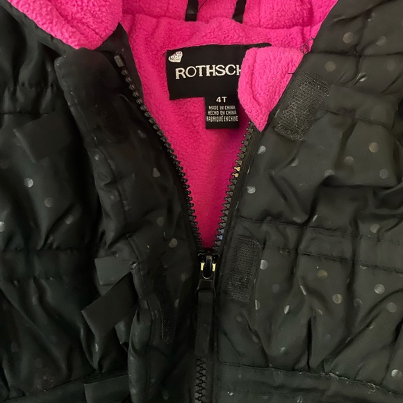 girls rothchilds pink and black puffer jacket. - Picture 4 of 5